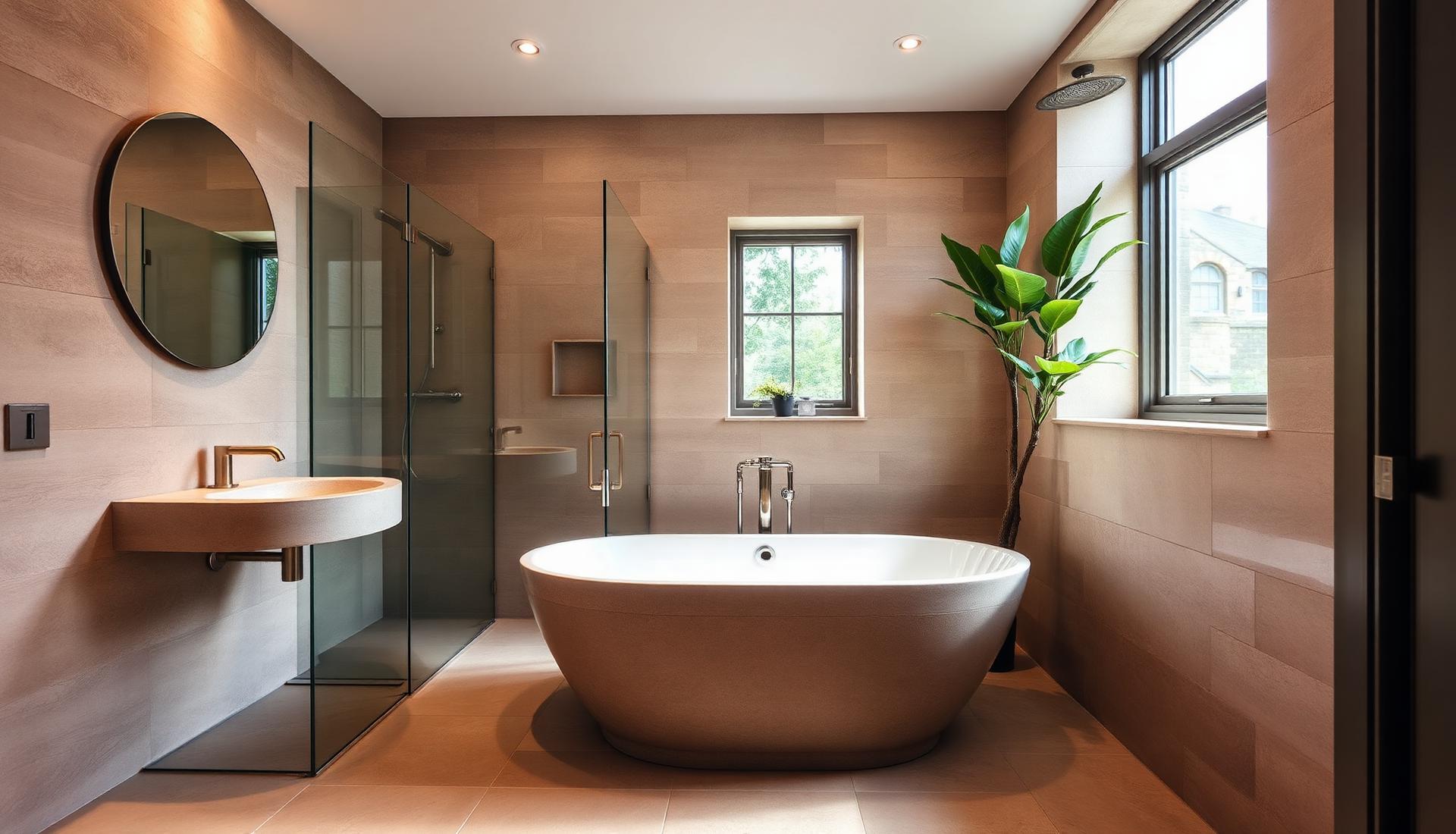 Marble-effect tiled bathroom in Cork by Greenstone — placeholder until real job photo supplied